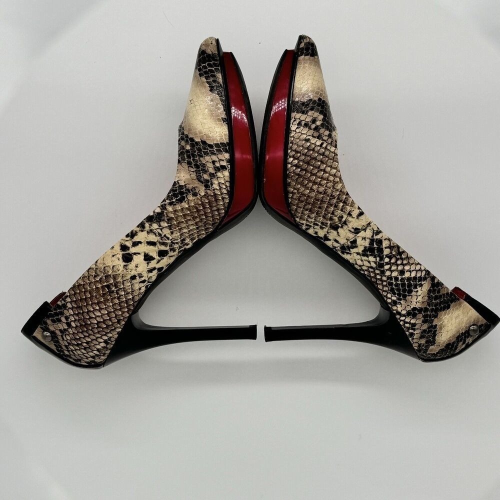 GUESS Womens Stiletto Snake Animal Print Party Shoes Pump Heel US 8.5M Y2K 90s - Picture 14 of 16